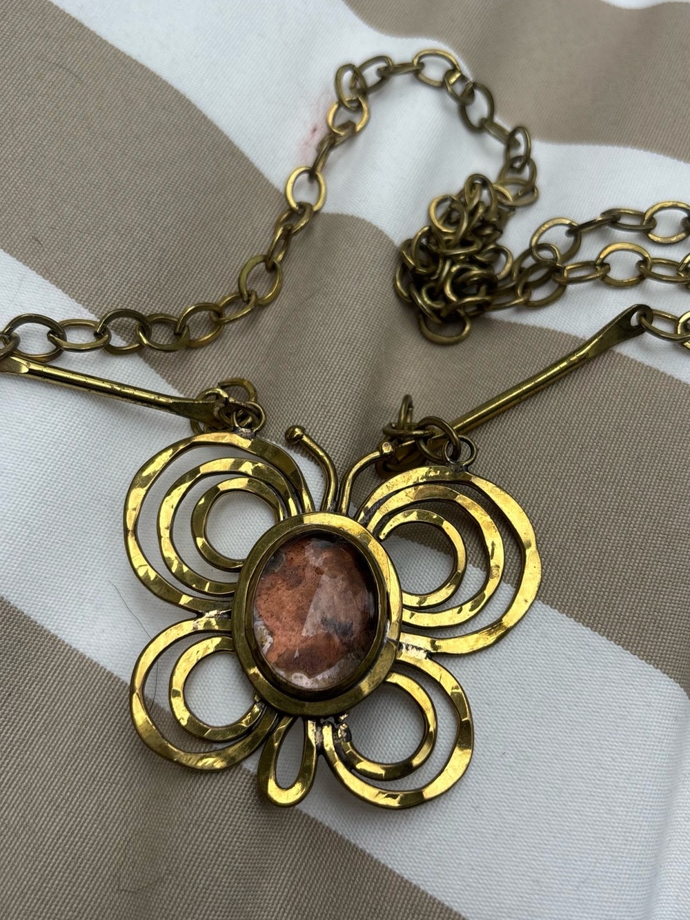 RARE Signed Rafael Canada Butterfly Statement Necklace | 1970s Modernist